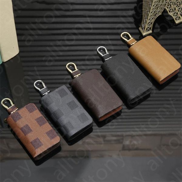 

designer fashion keychains men and women bags hanging buckle keychain car handmade leather pendant key chain accessories with box dust bag, Red;blue