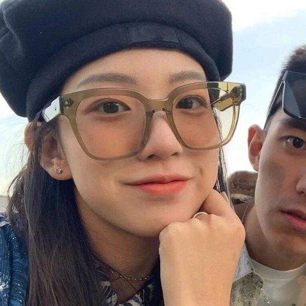 

mi nail korean style retro glass internet square plain glasses womens slimming