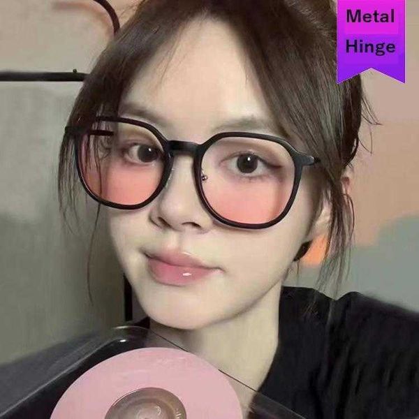 

blush glasses womens plain large frame anti blue ray without degrees black
