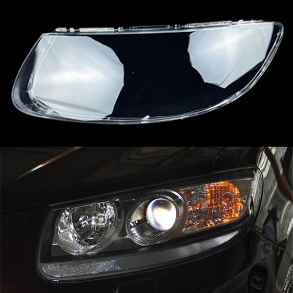 

car headlight cover for hyundai santa fe 2008~2012 auto headlamp lampshade lampcover head lamp light covers glass lens shell