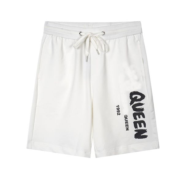 

men's shorts summer high street drawstring casual cropped joggers pants designer pants black white pants size m-2xl, White;black