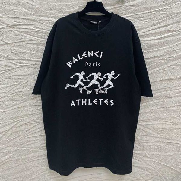 

2023 new designer womens t shirt high-end shirt high version classic competitive marathon short-sleeved t-shirt for men women, White