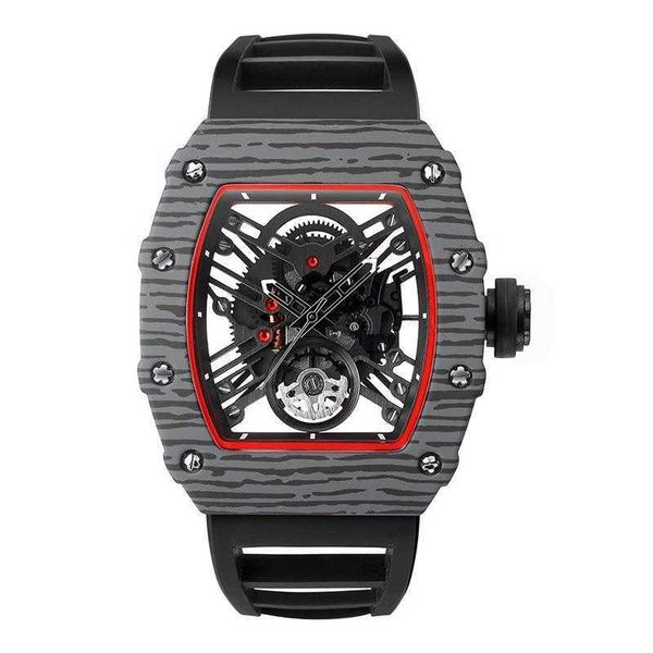 

luxury milles premium new barrel watch men's richards quartz watch silicone watch ayw, Slivery;black