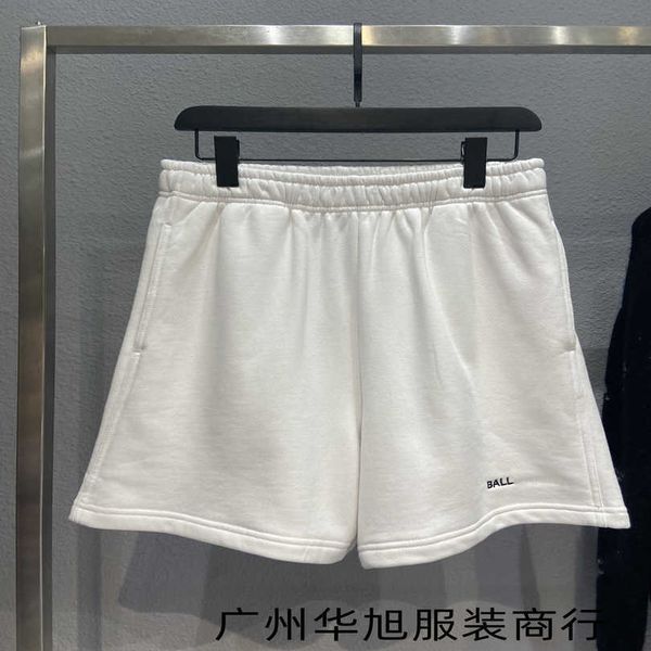 

2023 new women's tshirt shirt correct version quality parisian alphabet embroidered shorts at hem elastic pants, White;black