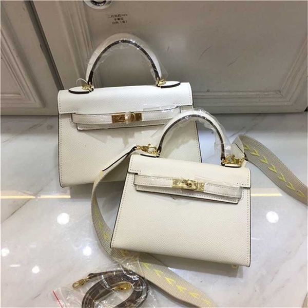 

2023 new women's bag second generation hand pattern cowhide mini small fashion one shoulder crossbody double strap
