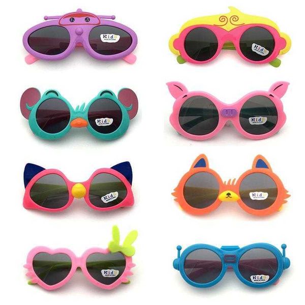 

kids sunglasses childrens glasses mens and womens baby cartoon sun colorful, Blue