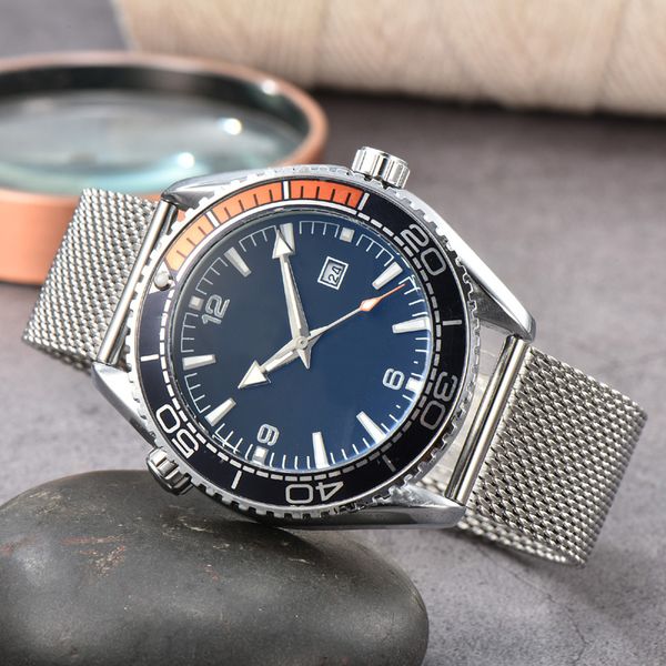 

omeg stainless steel wrist watches for men 2023 new mens watches all dial work quartz watchs luxury brand clock men fashion gy09, Slivery;golden