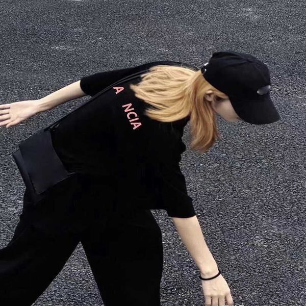 

designer women's clothing 20% off correct spring family 23ss classic water jet print loose os sleeve t-shirt, White