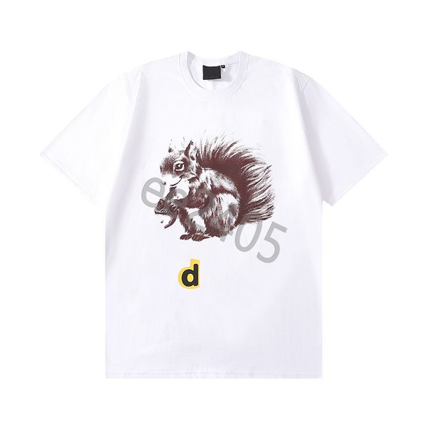 

21ss designer tide t shirts chest letter laminated print dree short sleeve high street loose oversize casual t-shirt 100% pure cotton for m, White;black