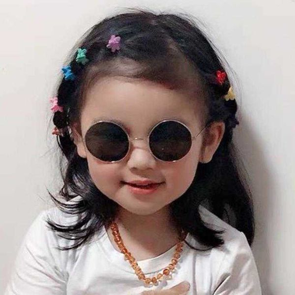 

baby colorful fashion sunglasses korean style metal prince glasses children, Blue