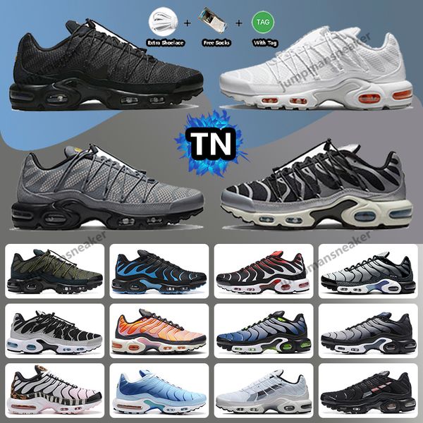 

tn plus toggle utility running shoes for men 3 terrascape triple black reflective white olive grey icons university blue magma orange mens t