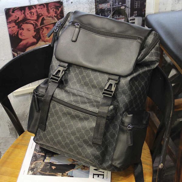 

korean men's backpack travel high-capacity backpack fashion brand college style schoolbag commuter computer bag men's bag 230309