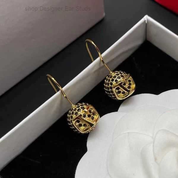 

stud womens earrings jewelry designer earring ear studs letter v diamonds luxurys golden fashion silver needle copper for ladies birthday pa, Golden;silver