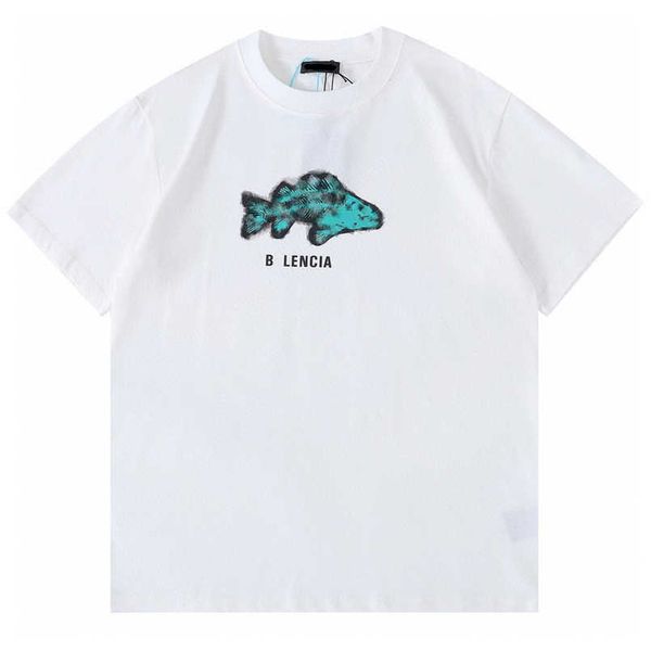 

2023 womens designer t shirt tracksuit shirt distinctive market original version summer family relaxed sleeve t-shirt, White;black