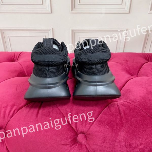 

new vintage casual shoes calfskin reflective sneaker designer mens women sneakers fashion shoes leather trainers, Black