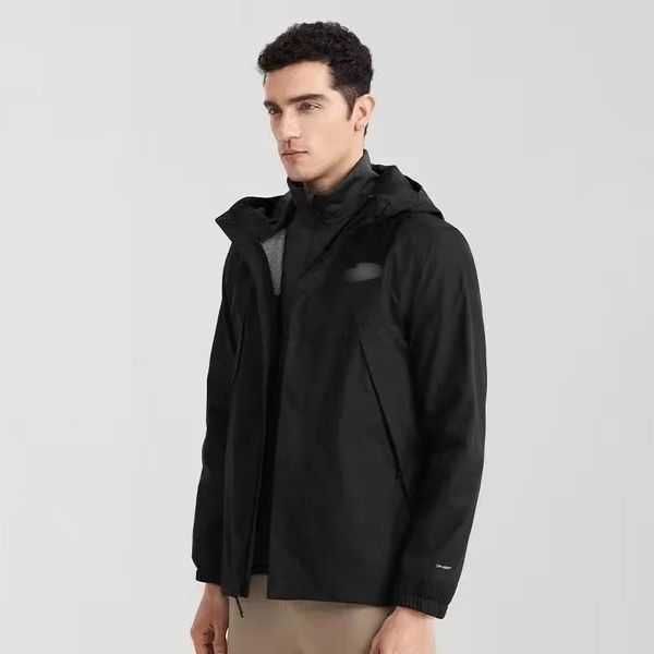 

men's jackets american outdoor t classic mountain function windproof and waterproof splicing japanese retro hooded charge coat 108p93, Black;brown