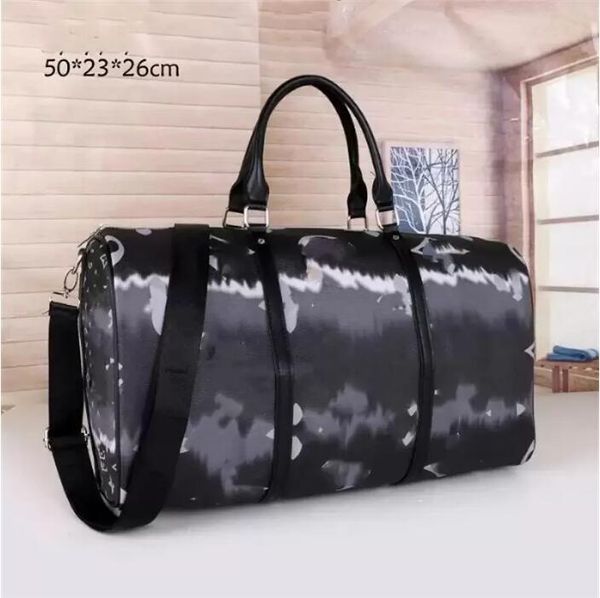 

2023 gradient color fashion travel bag big flower men women duffle leather luggage handbags large capacity sport letter print wallets 50 23