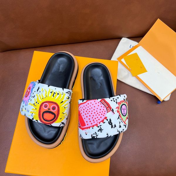 

sizes women tweed leather straw woven slides sandals slip on wedge flats fashion beach mule brand flip flops casual, Black
