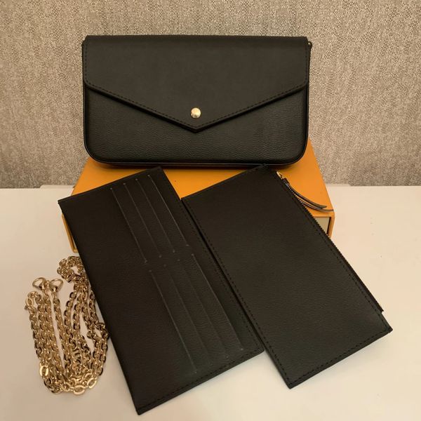 

hh 3pcs set luxurys designers bags purse woman fashion monogrames chain crossbody shoulder bag