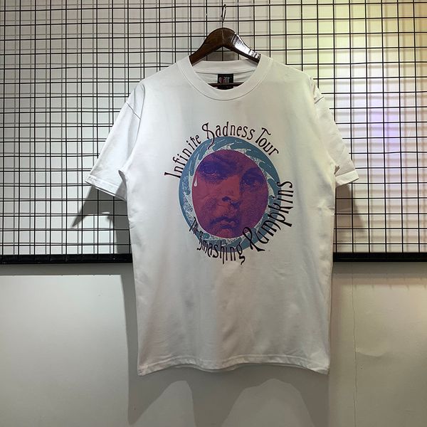 

men's t-shirts harajuku letter kids face print and women's summer t-shirt high street vintage casual loose short sleeve oversized, White;black