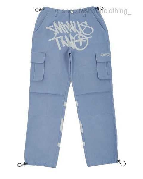 

men's pants mens minus two cargo harajuku casual loose punk rock straight wide leg trouser streetwear y2k pant retro street trend overa, Black