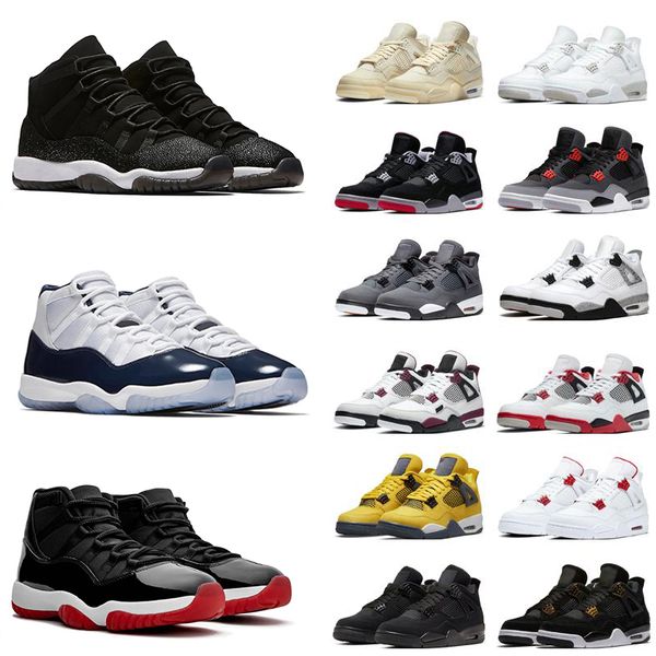 

2023 sneakers shoes jumpman 11 midnight navy 4s white oreo basketball shoe cool grey low pure violet heiress instinct bright citrus space ja, Black