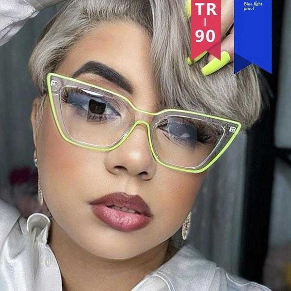 

cat eye ferrule fluorescent plain glasses core insert anti blue light