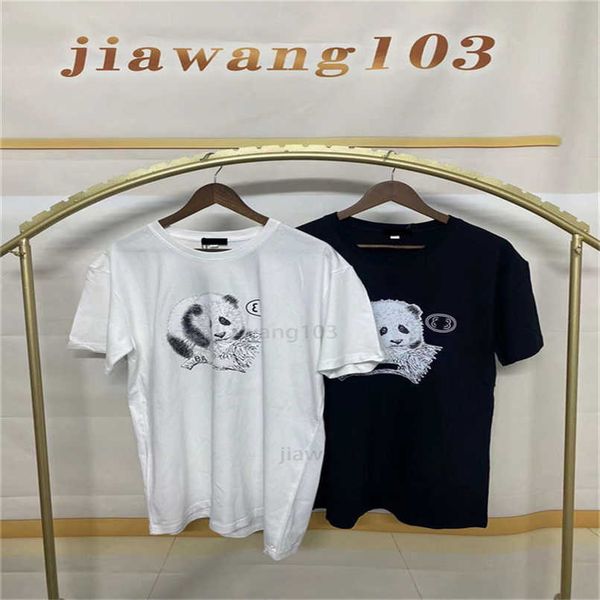 

designer summer women t shirt shirt selling counter exclusive panda ees male female designers loose printing station street couple size s-5x, White;black