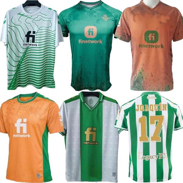 

22 23 24 real betis soccer jerseys 4th copa del rey final away joaquin b.iglesias camiseta de futbol juanmi estadio la cartuja third 2024 fo, Black;yellow