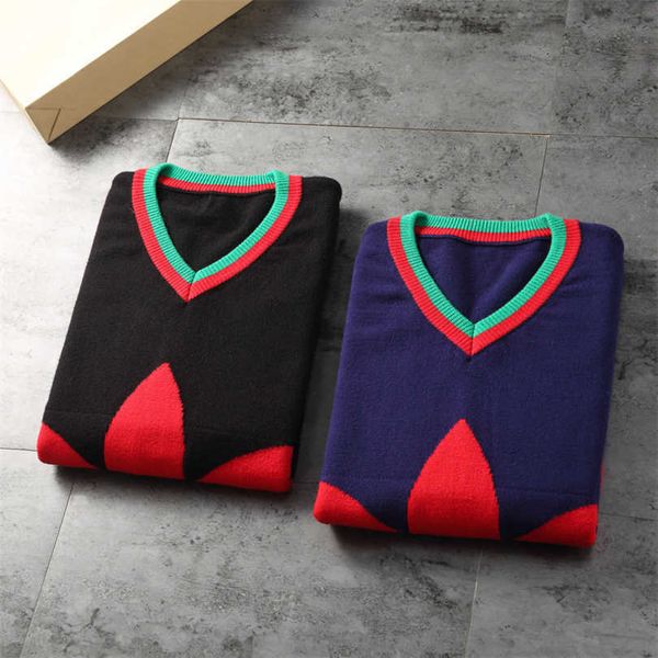 

2023 new women's tshirt shirt mens wool with letters pattern colorful round neck sweatshirts knits long sleeevs outwears warm man prad