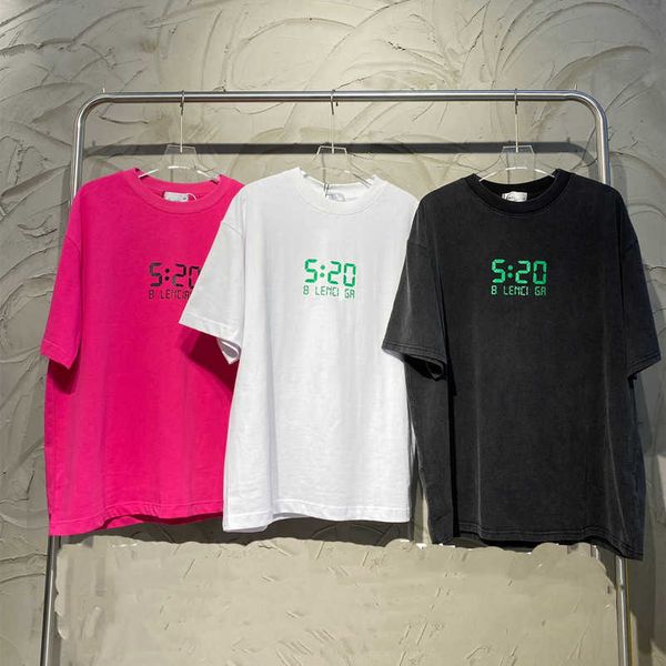 

2023 new designer womens t shirt high-end high edition 2023 summer family valentine's day exclusive 520 capsule series sleeve t-shirt, White;black