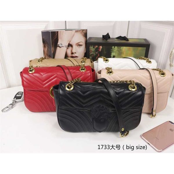 

new 2023 fashion women's bag single shoulder slant cross wavy chain bag-1733