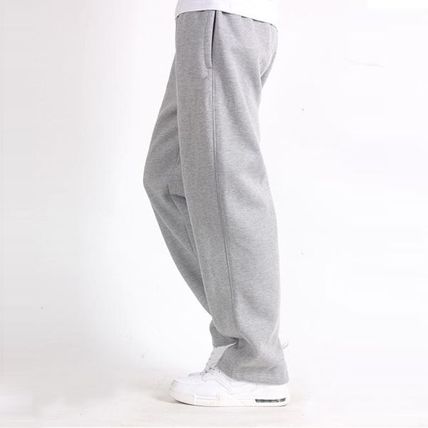 

men's pants men's plus size pants 6xl solid pocket loose elastic pants cotton sports pants casual pants trousers large size 5xl 6x, Black