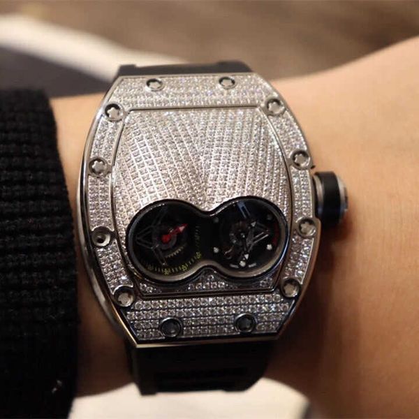 

luxury watches richa milles watch fashion diamond personality all sky star car racing barrel sports quartz new concept table oak miller 18re, Slivery;black