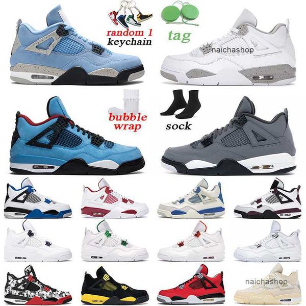 

jorden jordon 4 cactus jack mens basketball shoes 4s black cat university blue fire red white oreo men trainer sports sneakers