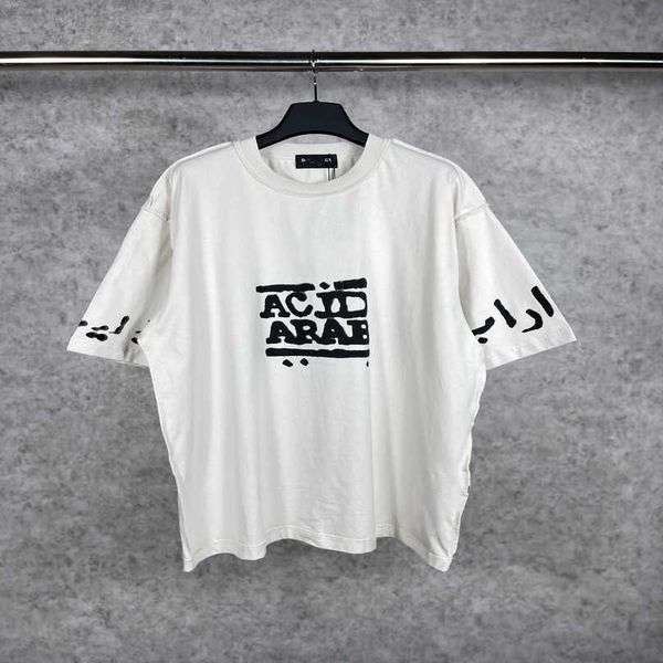 

luxury designer women t shirt high edition 2023 summer family blur letter print loose sleeve t-shirt, White;black