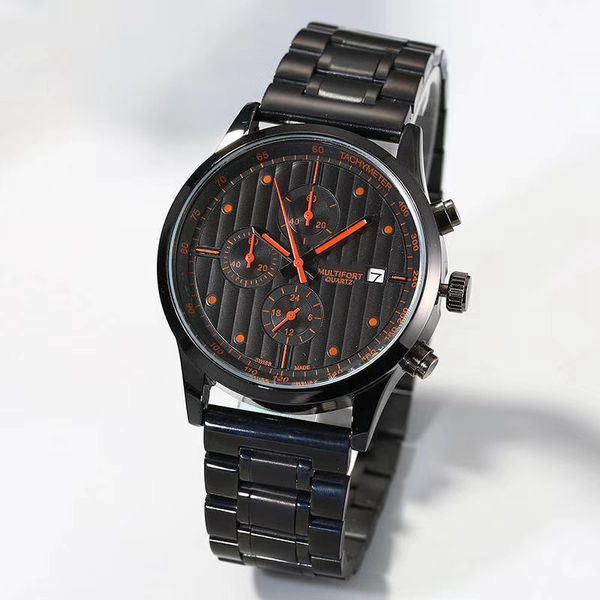 

mid wrist watches for men 2023 mens watches all dials work quartz watch luxury brand chronograph clock fashion steel and leather strap montr, Slivery;golden