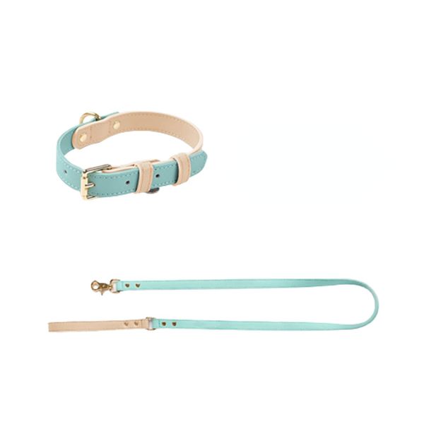 

Soft Stylish Leather Dog Collar and Leash Set, Adjustable Comfortable and Durable Leather Dogs Collar and Leash for Dogs