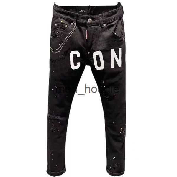 

designer jeans mens jeans stree dsquare mens luxury designer denim jeans d2 men denim jeans dsquare embroidery pants fashion holes trousers, Blue