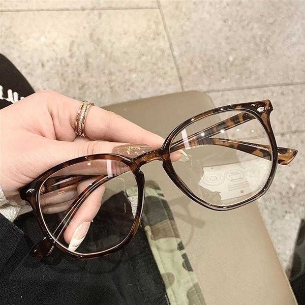 

artistic retro anti blue light glasses fashionable simple frame ins style tea