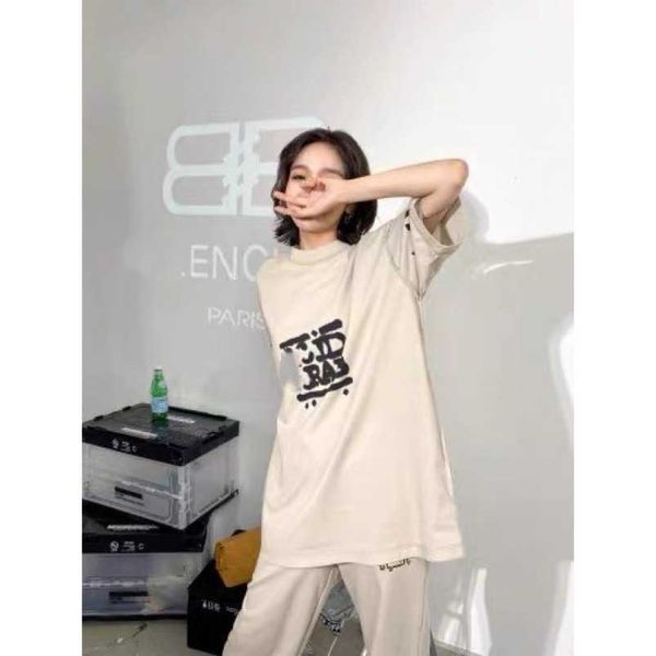 

womens designer t shirt shirt correct edition summer sanskrit arab casual drop shoulder loose couple sleeve, White;black