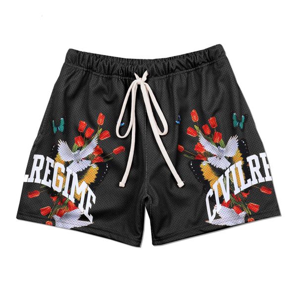 

american fashion brand sports basketball shorts men's summer quick drying breathable capris fitness training casual versatile loose, White;black