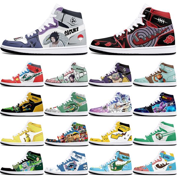 

New diy classics customized shoes sports basketball shoes 1s men women antiskid damping fashion anime customized figure sneakers 456321