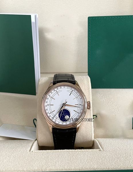 

box papers high-quality watch new eather watch 39mm bracelet mechanical automatic men watches, Slivery;brown