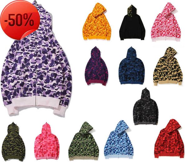 

hoodies sweatshirts mens women and man hooded camouflage sharkk face spring autumn winter cotton multicolor m-xxxls to 2xl size, Black