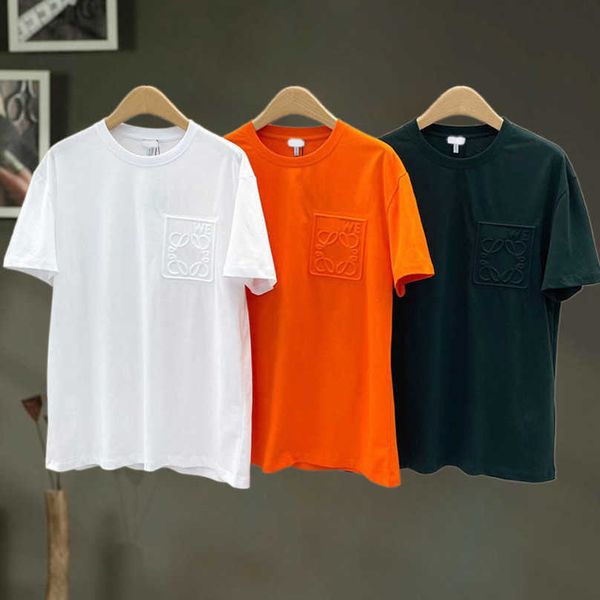 

luxury designer women t shirt shirt korean summer 2023 embossed 3d letter sleeve t-shirt label, White