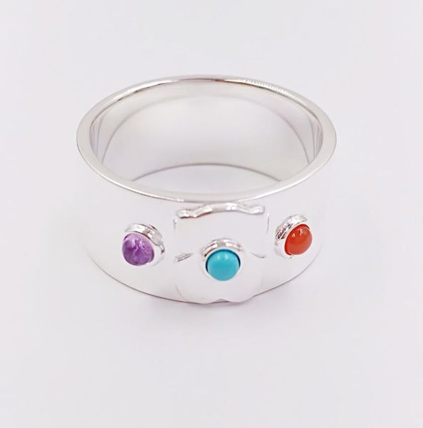 

super power ring with amethyst ceramic and rhodonite 925 sterling andy jewel c8124056202957365, Silver