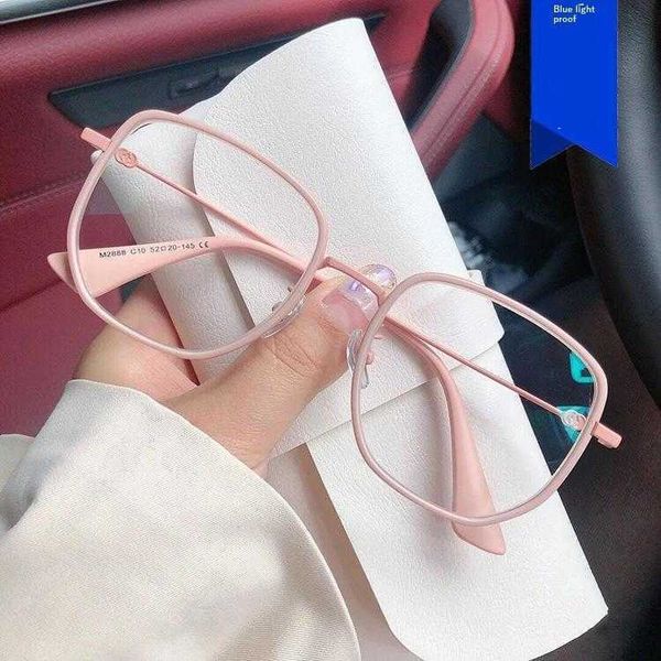 

anti blue light irregular glasses frame trendy fashion plain for bare face