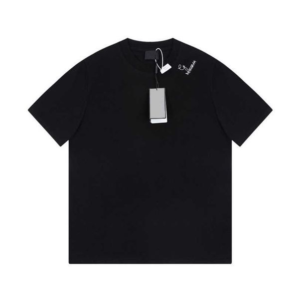 

luxury designer women t shirt shirt high version family co branded graffiti large letter embroidery pure sleeve summer label wear, White;black