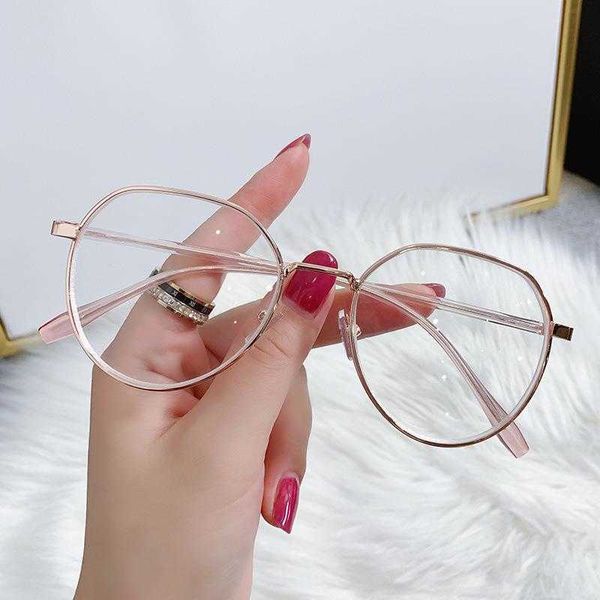 

korean fashion anti blue light glasses girls partysu vari color card plain trendy